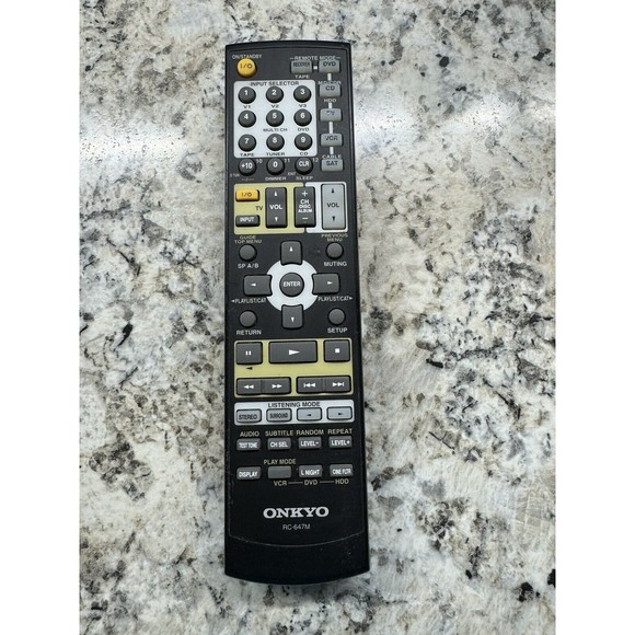 Genuine ONKYO RC-647M RC-649M RC-668M RC-690M AV Receiver Remote TESTED - Picture 3 of 6